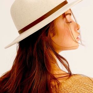 Free People Wythe Leather Band Felt Hat